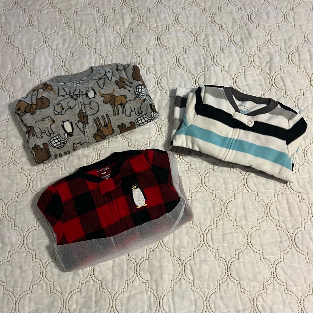 Carter's 3 Pack of Fleece Footed Pajamas